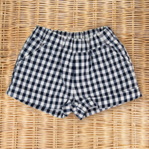 Baroni Boys Navy Checked Classic Shorts
