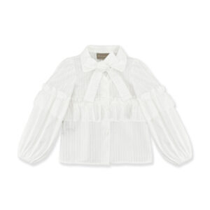 La Stupenderia White Shirt with Bow