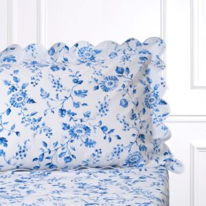 D. Porthault Boudoir Sham in Mers de Chine Blue