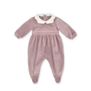 La Stupenderia Pink Romper with Embroidery