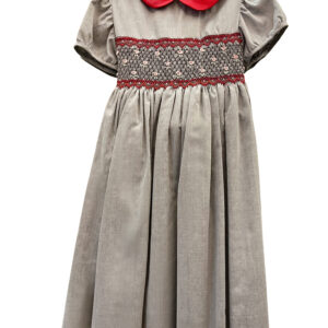 Anichini Cotton Dress with Red Smocking: Size 4 Year