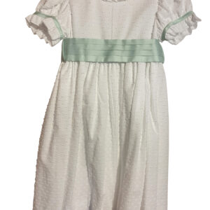 Baroni Plumetis Dress with Sash