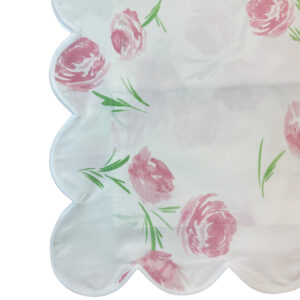 D. Porthault King Set of Sheets in Roses Deco Pink