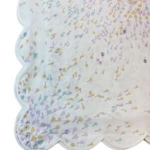 D. Porthault Queen Set of Sheets in Bouquet Eclaté in Celadon and Yellow