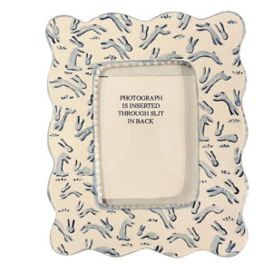 Catherine Kulesh Medium Picture Frame with Blue Bunnies