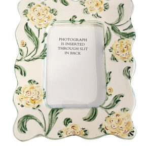 Catherine Kulesh Medium Picture Frame with Green Pansies