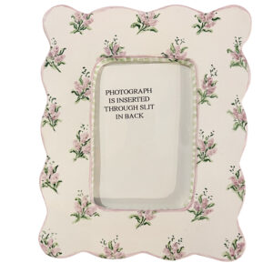 Catherine Kulesh Medium Picture Frame with Purple Bouquets
