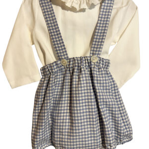 La Stupenderia Blue Vichy Overall Set