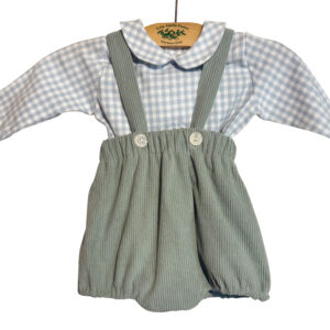 La Stupenderia Romper Set Green and Blue