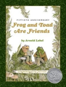 Cover of "Frog and Toad Are Friends," featuring Frog and Toad sitting together, surrounded by greenery.