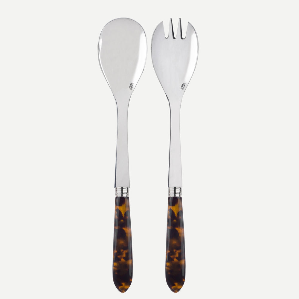 Sabre Salad Cutlery Set - Faux Tortoise