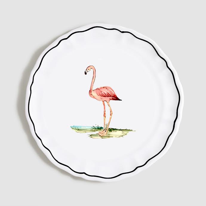 Zoe de Givenchy “La Savane” Flamingo Dessert/Side Plate