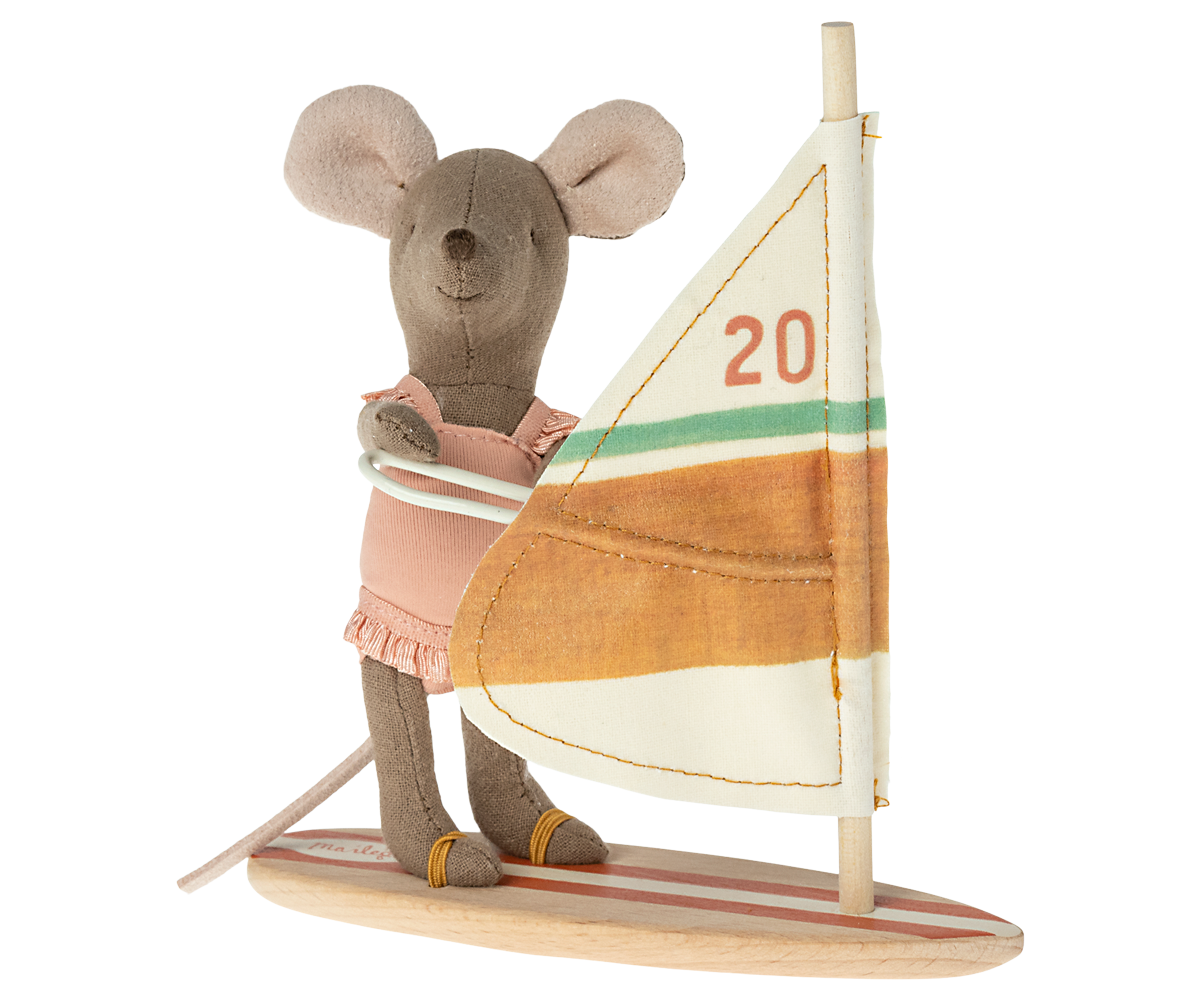Maileg Surfing Sister Mouse