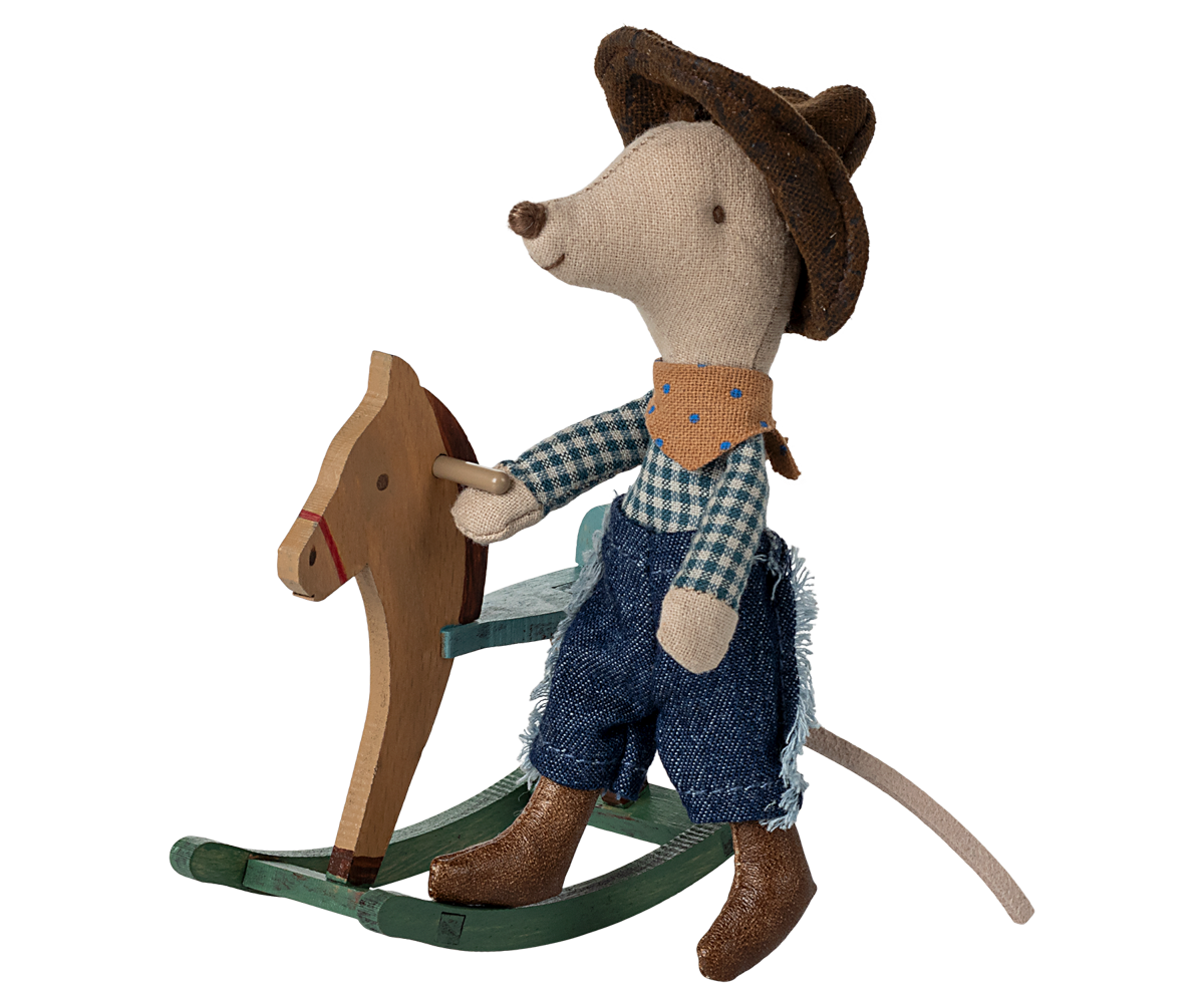 Maileg Cowboy on Rocking Horse
