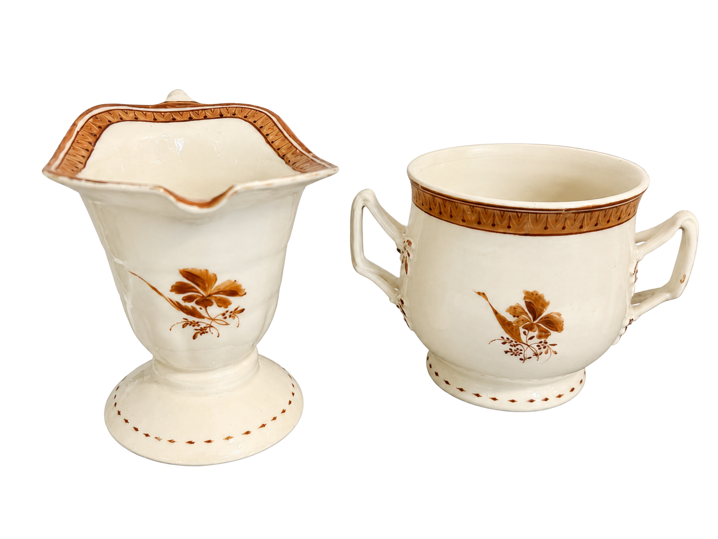 18th-Century-Chinese-Export-Creamware-Sugar-Bowl--Creamer