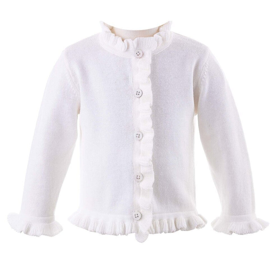 Rachel Riley Baby Frill Cardigan - Ivory