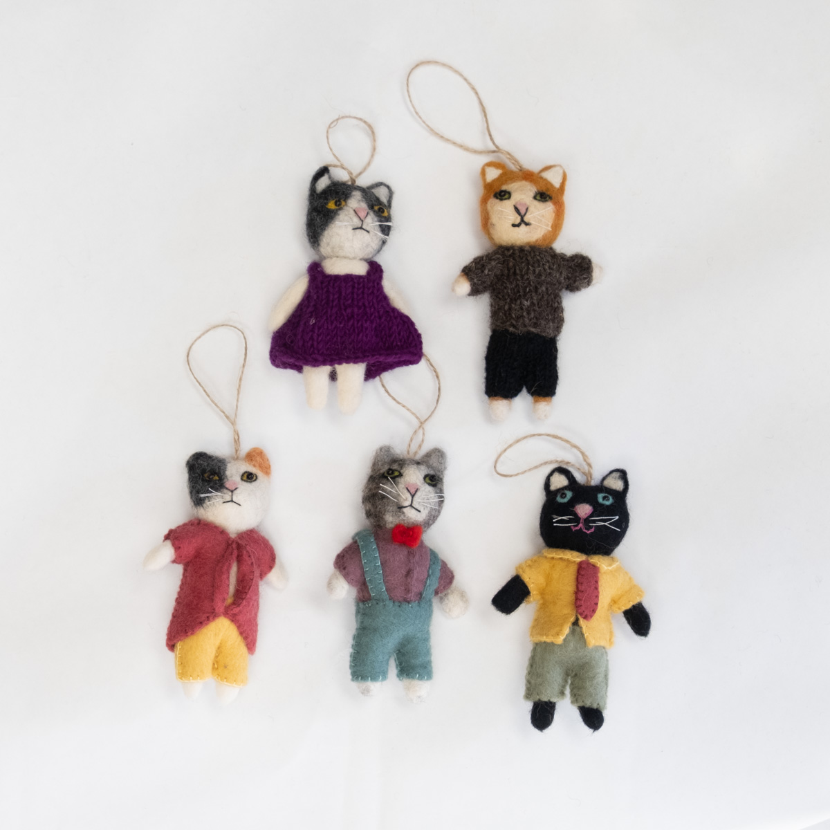 The Winding Road Ornament - Dapper Cat, Assorted