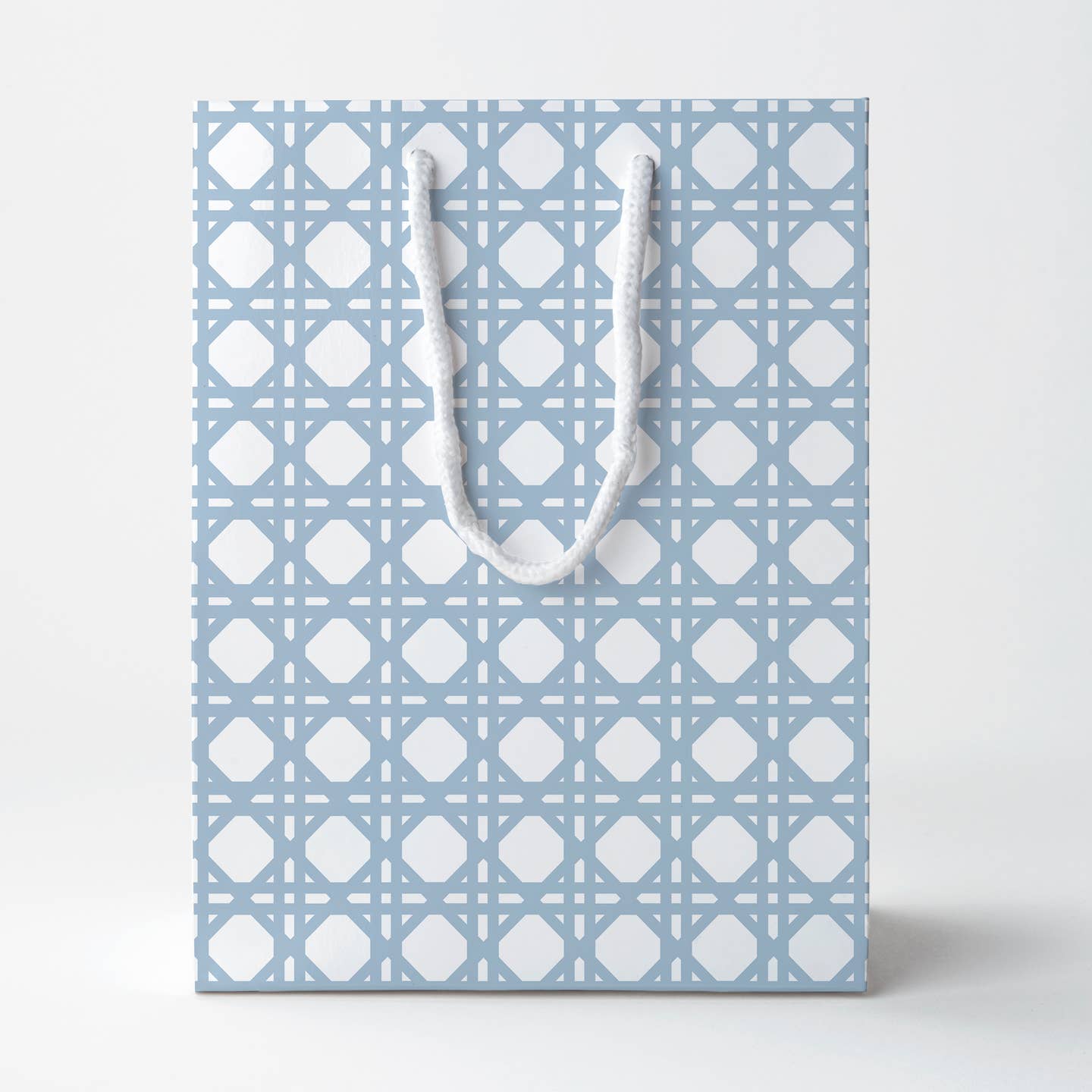 JOSIL Light Blue Cane Rattan Gift Bag