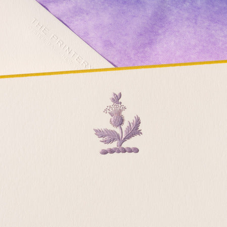 The Printery Thistle Note Cards and Envelopes
