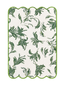 D. Porthault "Muguet" Green Quilted Bath Mat
