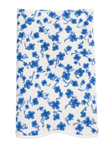 D. Porthault "Trefles Blue" Bath Towel
