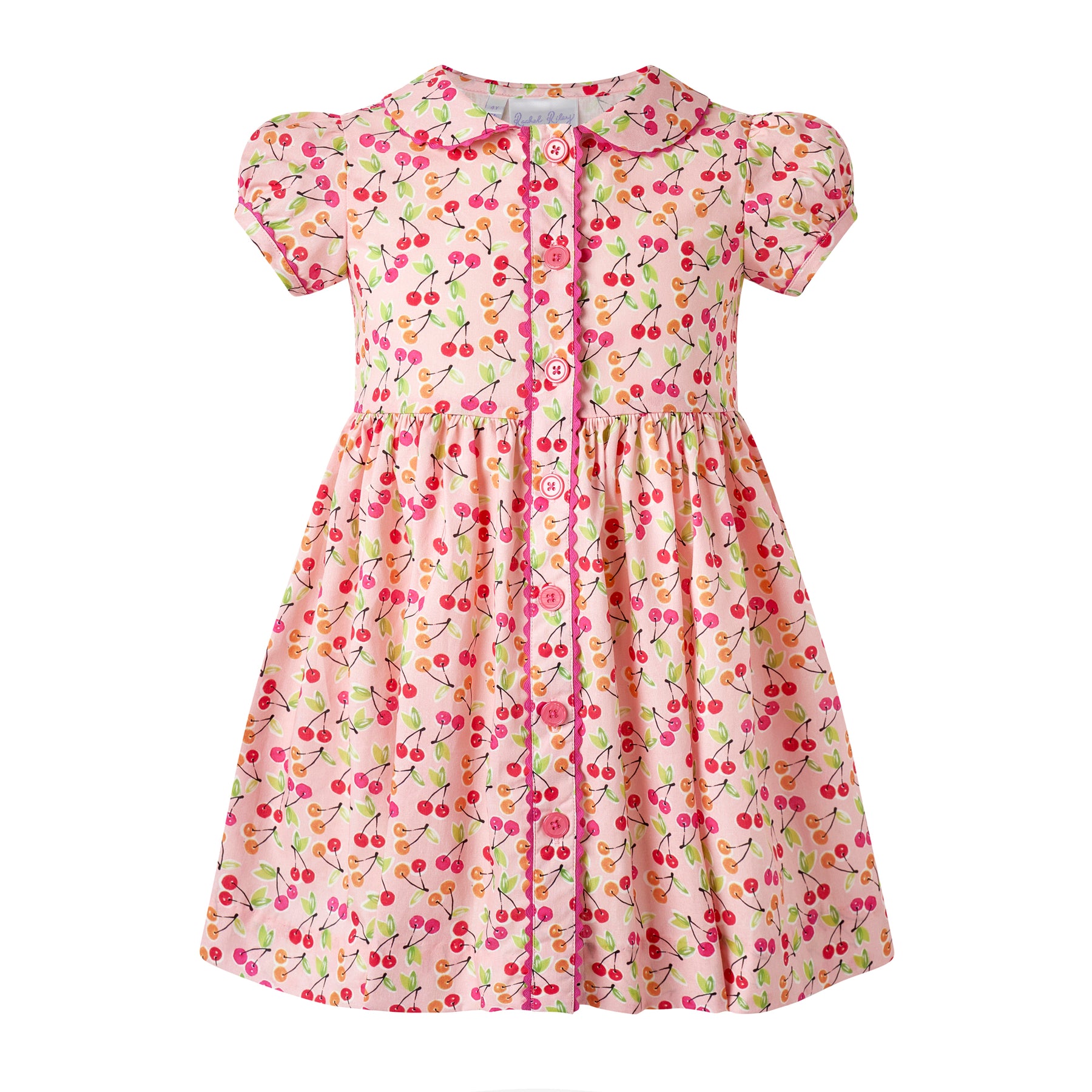 Rachel Riley Cherry Button-Front Dress