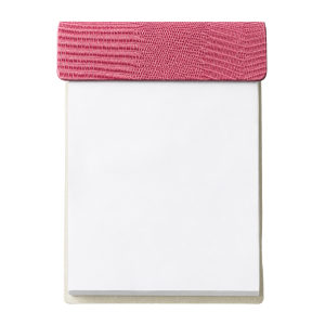 Helene Batoff Pink Crocodile-Embossed Leather Memo Pad