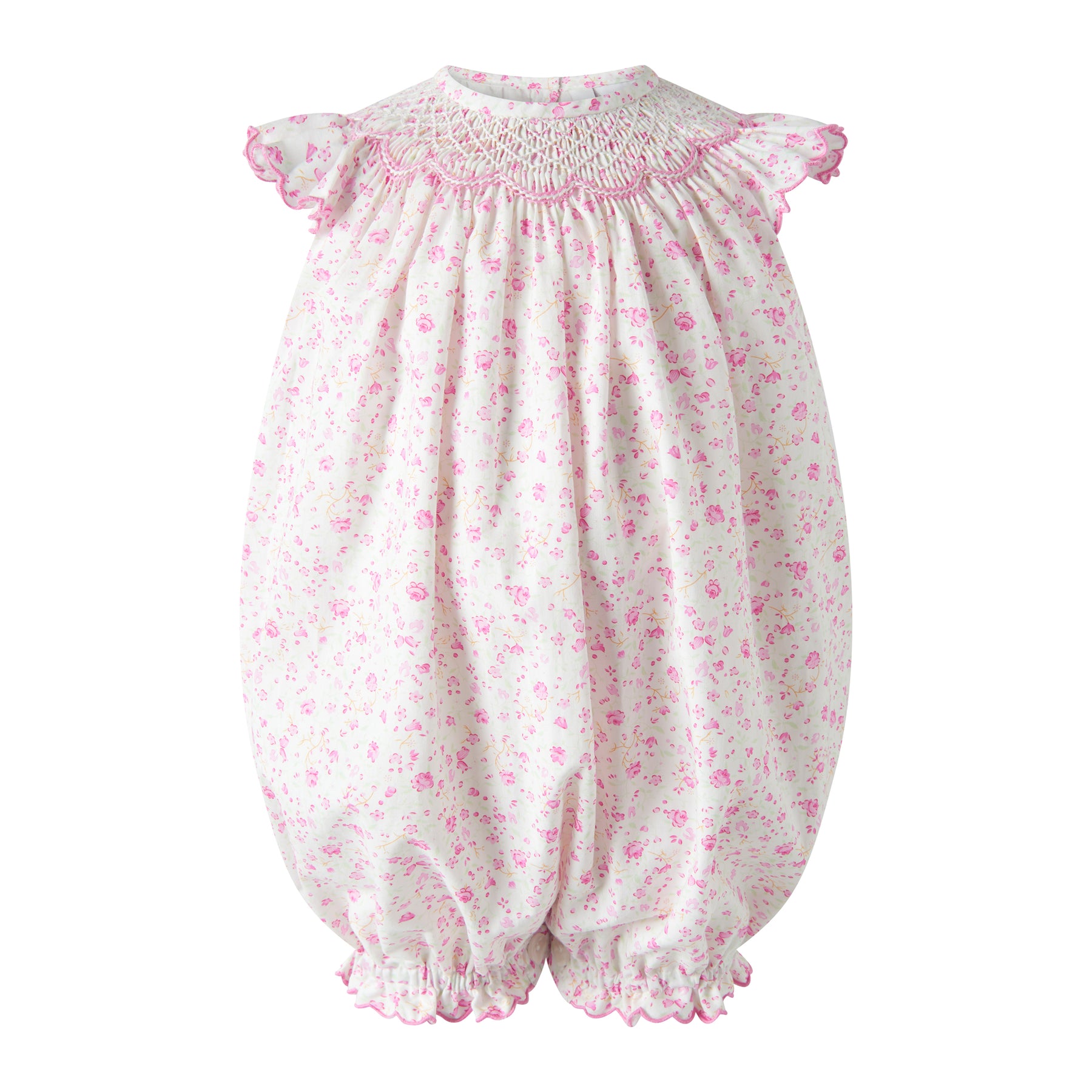 Rachel Riley Floral Smocked Babysuit