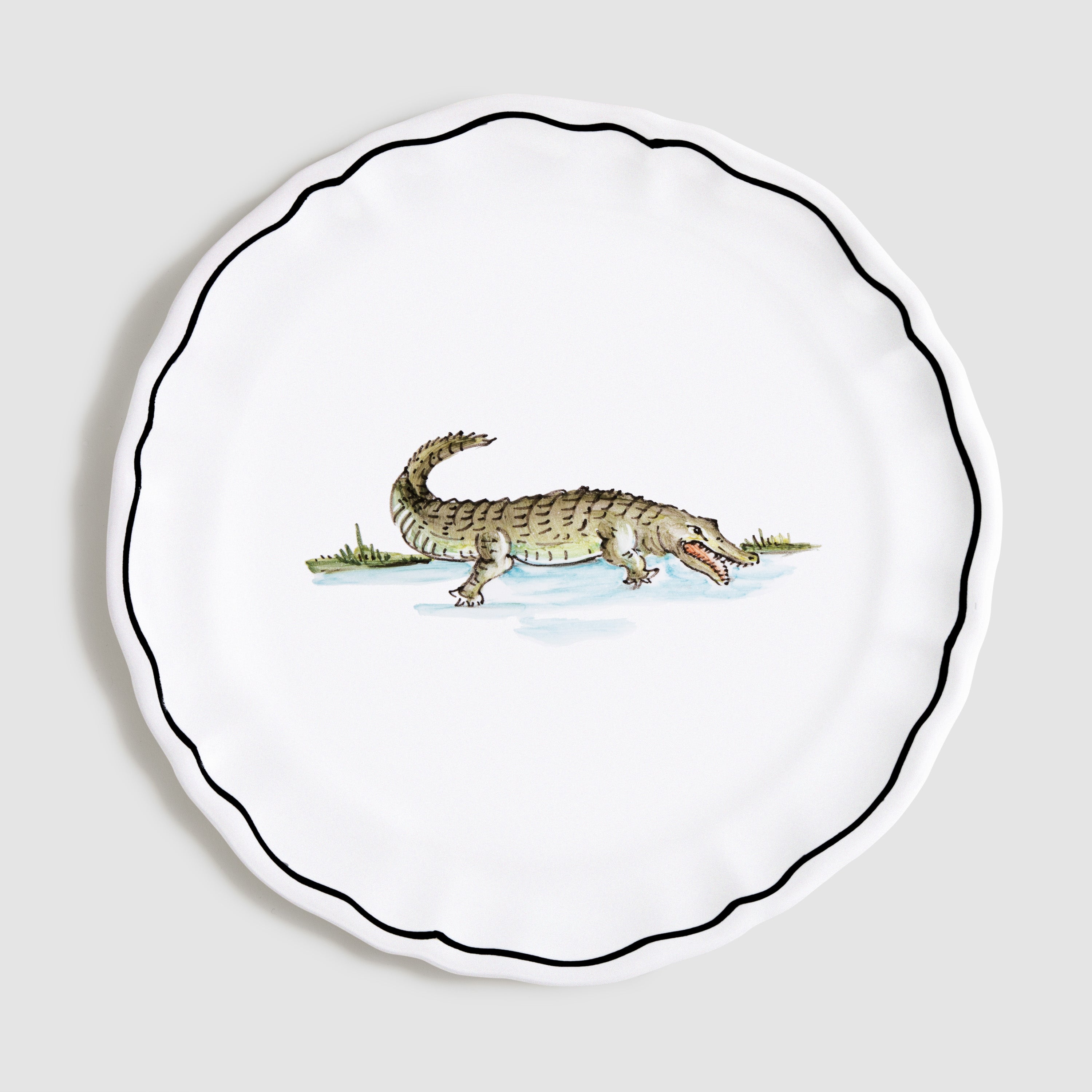 Zoe de Givenchy "La Savane" Crocodile Dessert/Side Plate