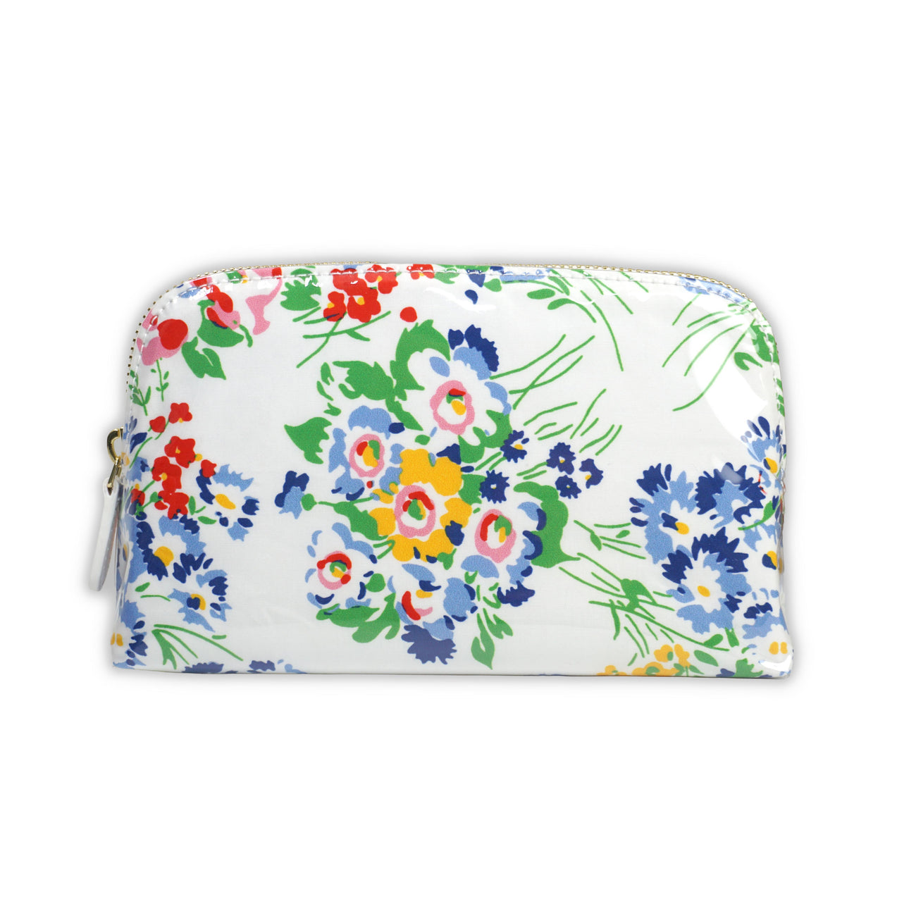 D. Porthault New York Mille Fleurs Multi Small Vinyl Cosmetic Bag