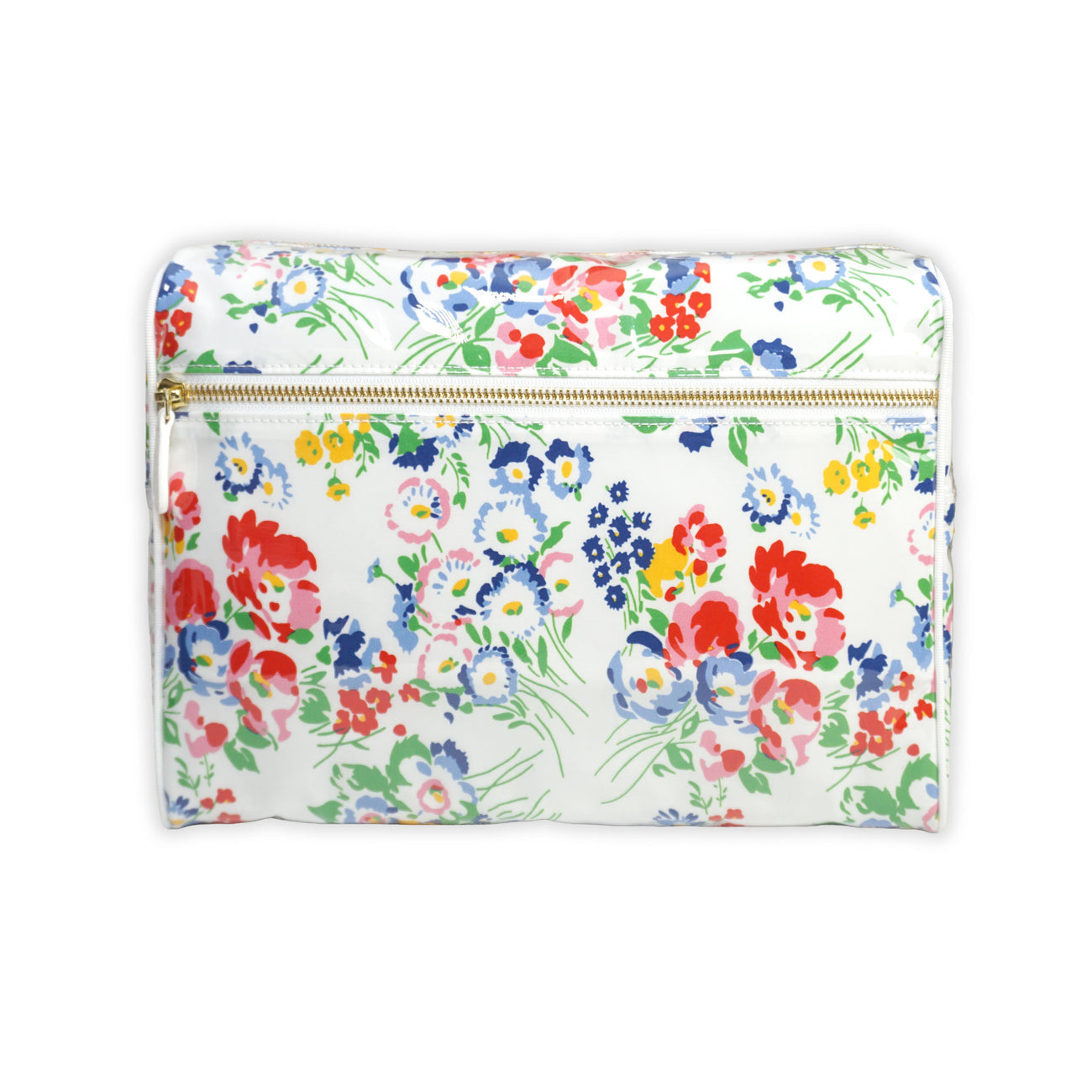 D. Porthault New York Mille Fleurs Multi Large Vinyl Cosmetic Bag