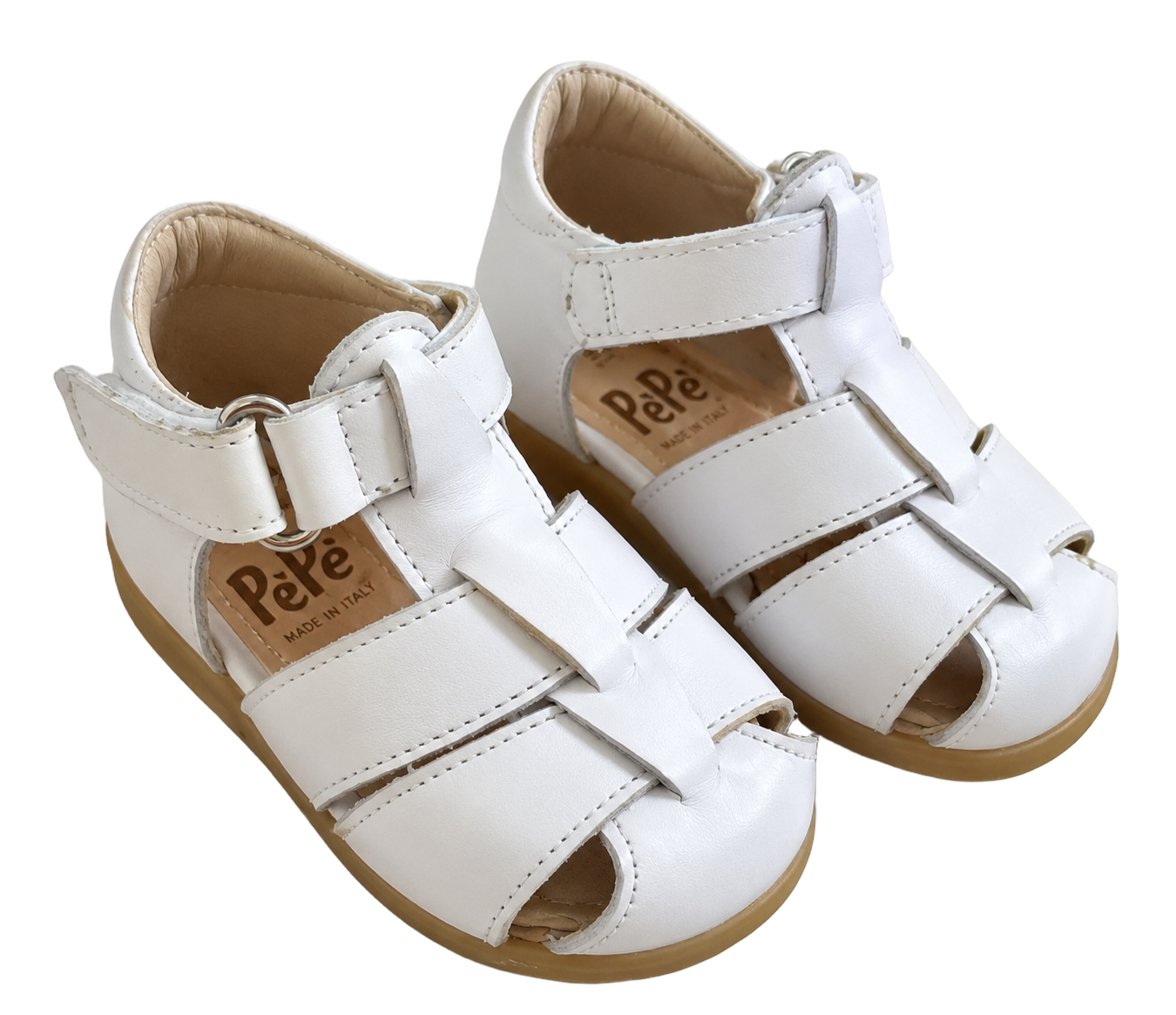 PePe-White-Leather-Sandal