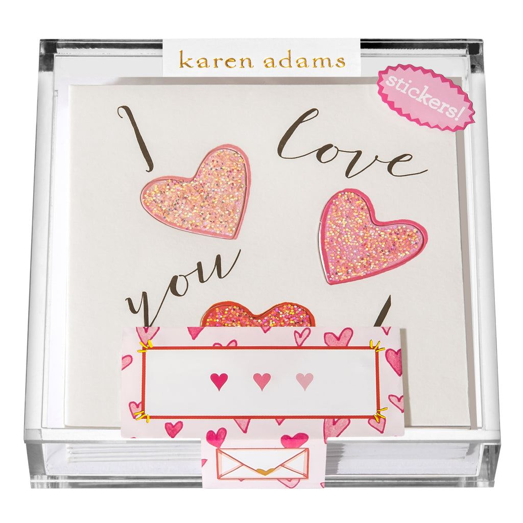Karen Adams I Love You Sticker Gift Enclosures
