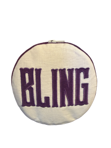 Walker Valentine 6" Jewelry Round Pale Blue/Purple BLING