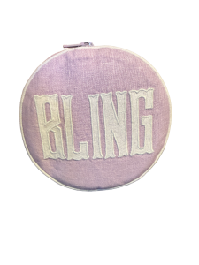 Walker Valentine 6" Jewelry Round Lavender/Pale Blue BLING
