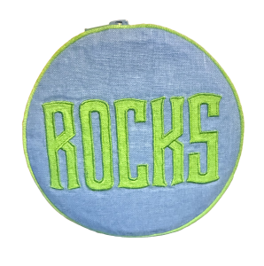 Walker Valentine 6" Jewelry Round Sky Blue/Green ROCKS