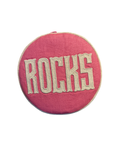 Walker Valentine 6" Jewlery Round Hot Pink/ Natural ROCKS