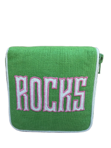 Walker Valentine Andrea Single Jewelry Case Green/Pink/Mint ROCKS