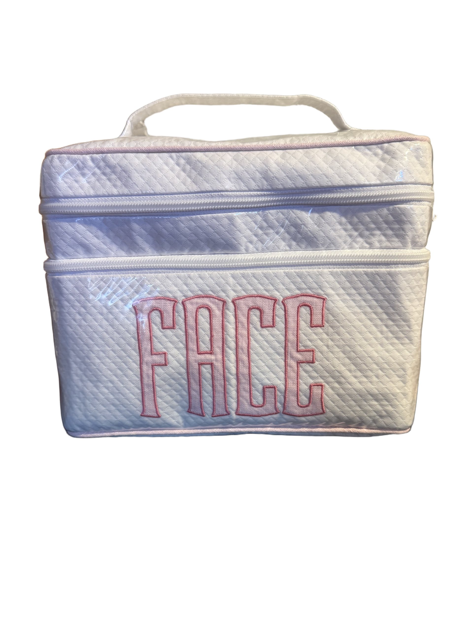 Walker-Valentine-Double-Zip-Walton-Travel-Cosmetic-Case-White-Matelasse_Pink-FACE