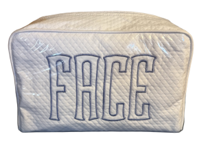 Walker Valentine Large Milan Case White Matelasse/Blue FACE
