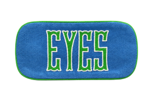 Walker Valentine Single Glasses Case - Blue/Green/White "EYES"