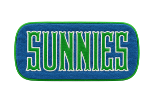 Walker Valentine Single Glasses Case - Blue/Green/White "SUNNIES"