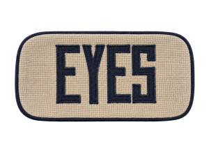 Walker Valentine Single Glasses Case - Natural/Navy "EYES"