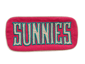 Walker Valentine Single Glasses Case - Pink/Natural/Teal "SUNNIES"
