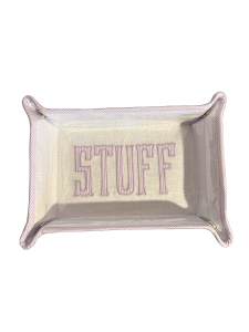 Walker Valentine Small Snap Tray Pale Blue/ Lavender & White Stripe STUFF