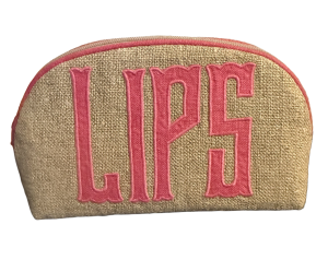 Walker Valentine Small Rounded Top Zip Naturall/Hot Pink LIPS