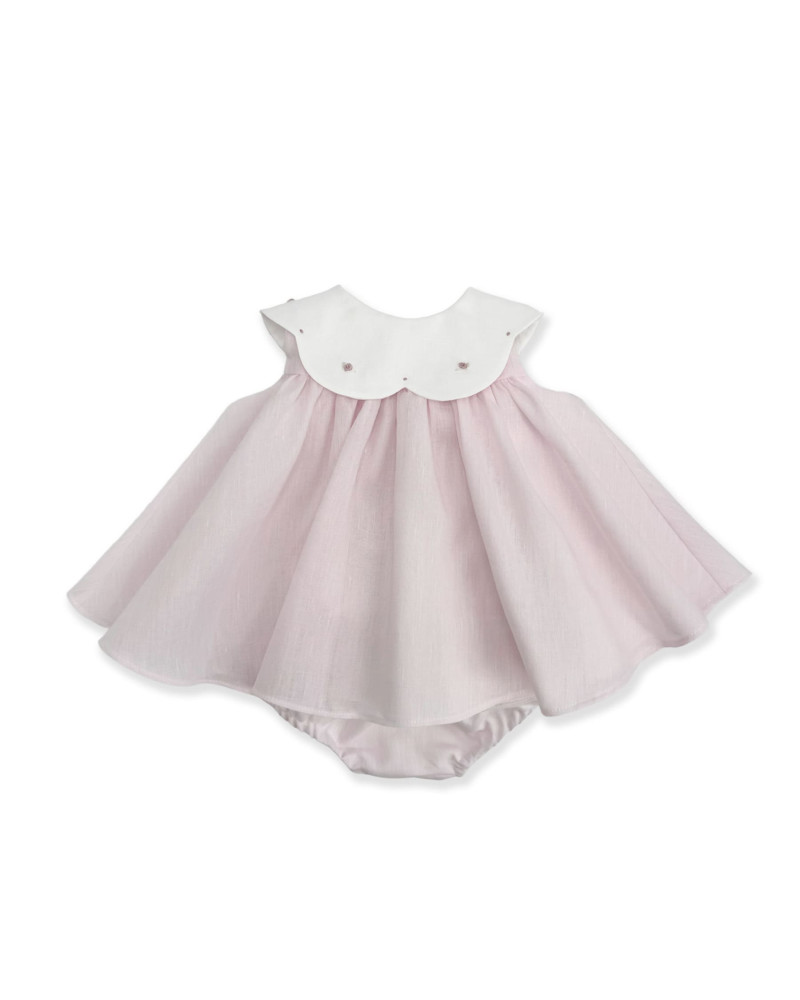 La Stupenderia Pink Linen Dress