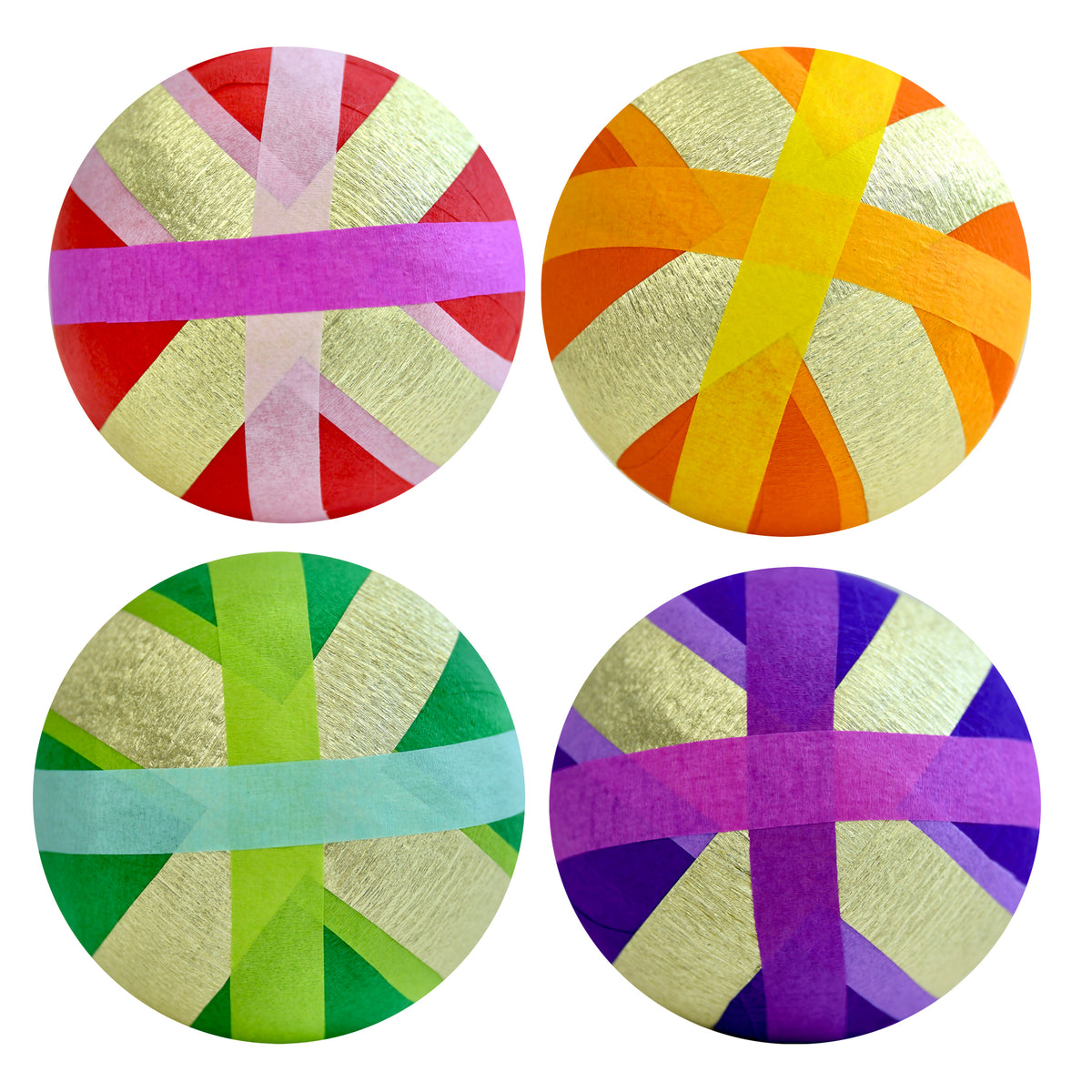 Tops Malibu Deluxe Surprise Ball - Gold Metalic Stripes - Assorted Colors